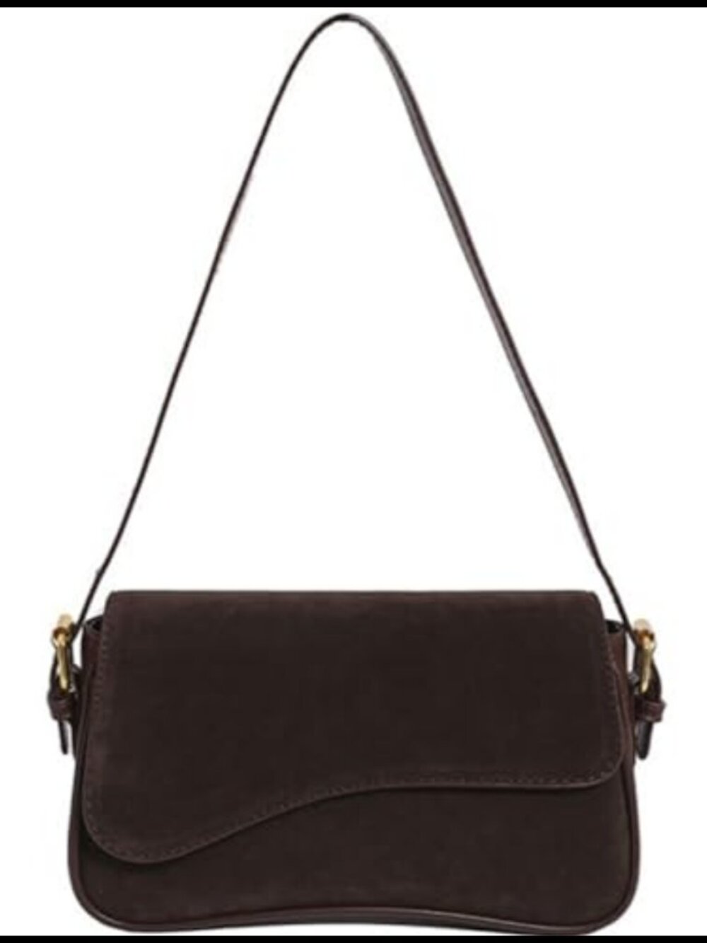 Suede Shoulder Bag Crossbody Purse with Removable Strap